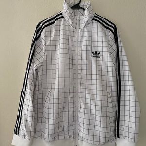 Adidas plaid windbreak jacket